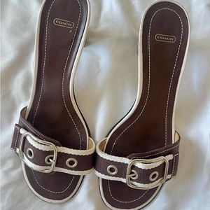 Coach kitten heels / sandals size 7